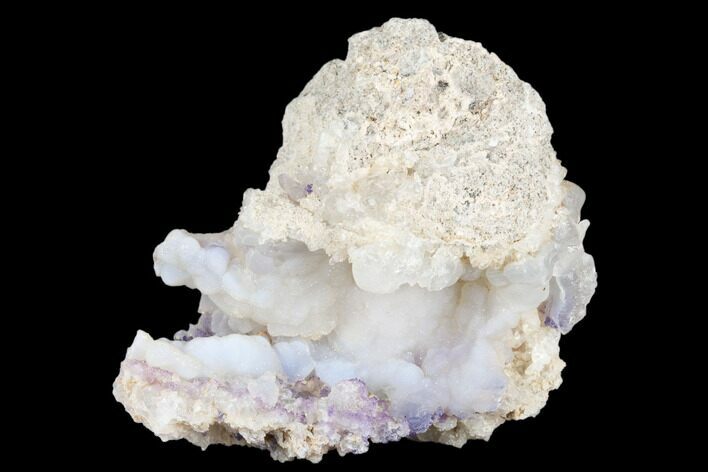 Purple Fluorite & Chalcedony Geode Section - Fluorescent! #182416